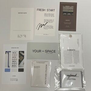 Cloth and Paper Journaling Card set: Sante, Refined, Memento, Monthly Reflection